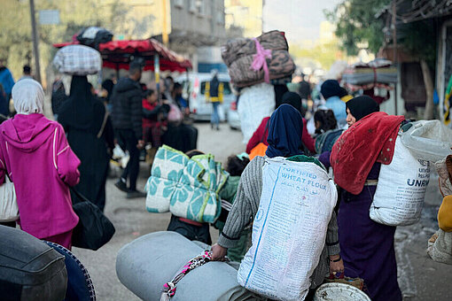 Familien treten den Rückweg nach Gaza an