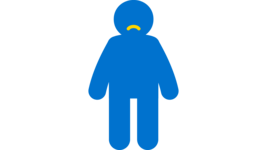 Icon eines Kindes, das traurig guckt.