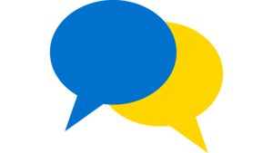 Icon von zwei Sprechblasen.